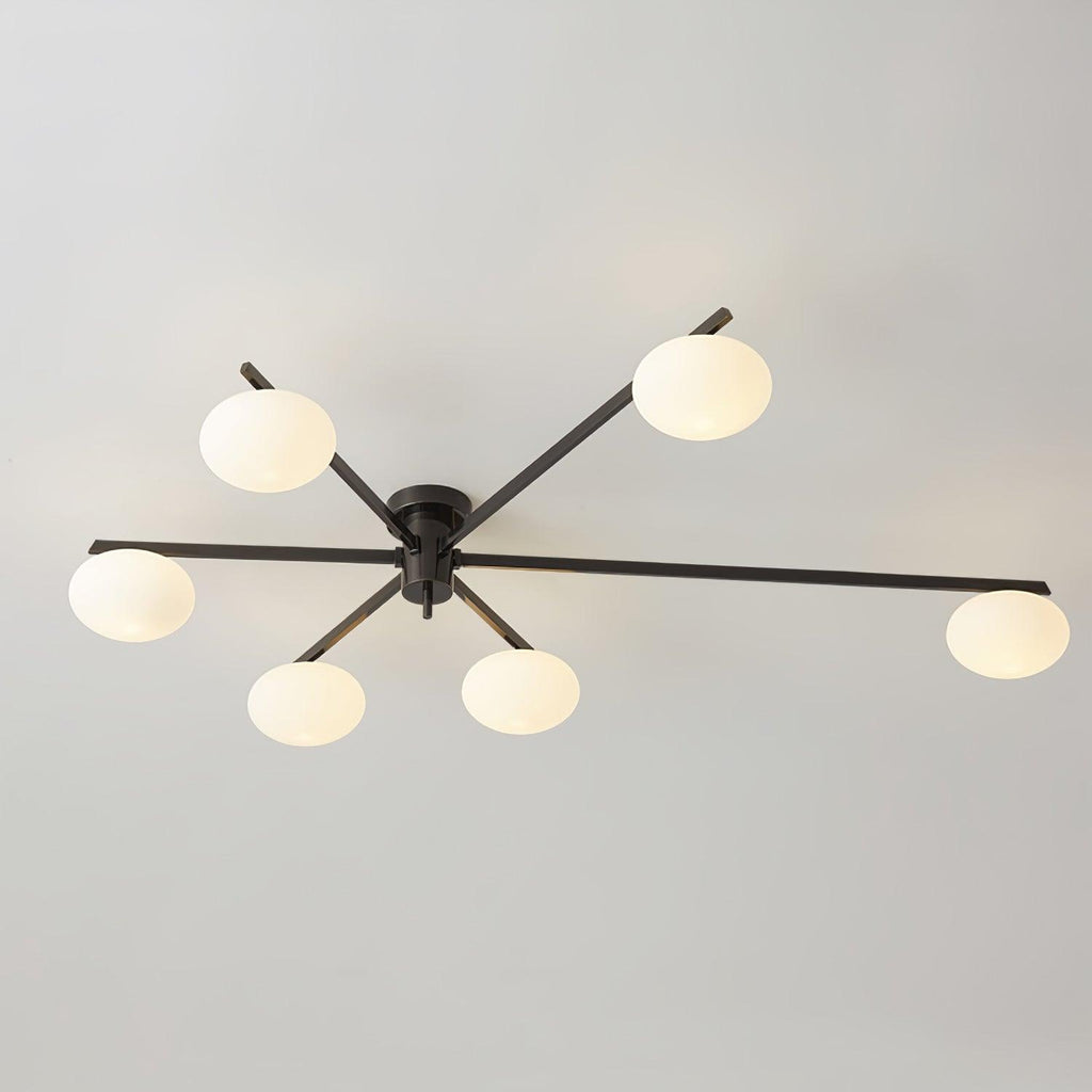 Jania Modern Glass Black Ceiling Light | ventumra