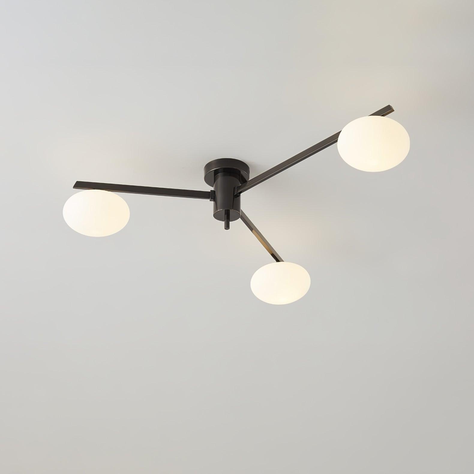 Jania Modern Glass Black Ceiling Light | ventumra
