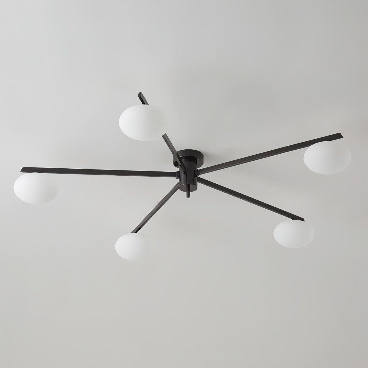 Jania Modern Glass Black Ceiling Light | ventumra