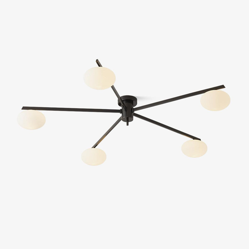 Jania Modern Glass Black Ceiling Light | ventumra