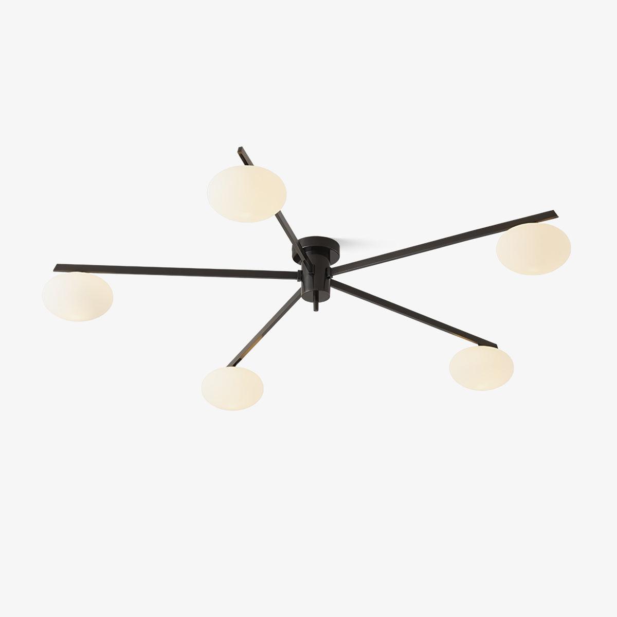 Jania Modern Glass Black Ceiling Light | ventumra
