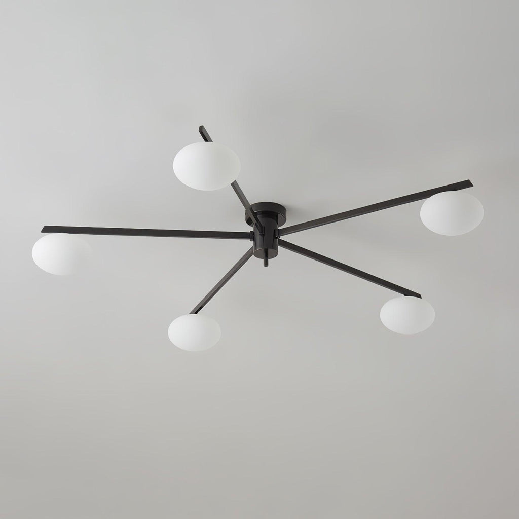 Jania Modern Glass Black Ceiling Light | ventumra