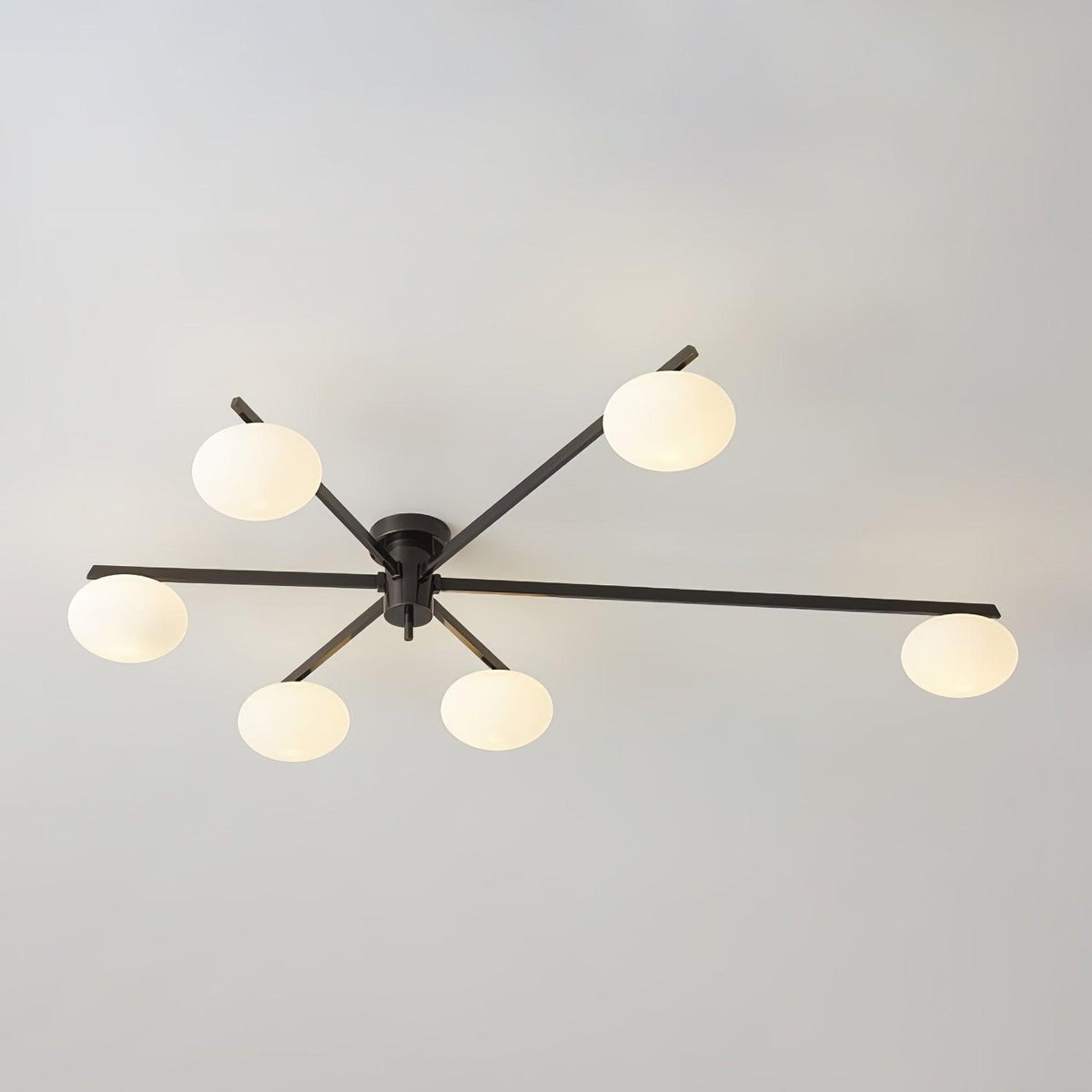 Jania Modern Glass Black Ceiling Light | ventumra