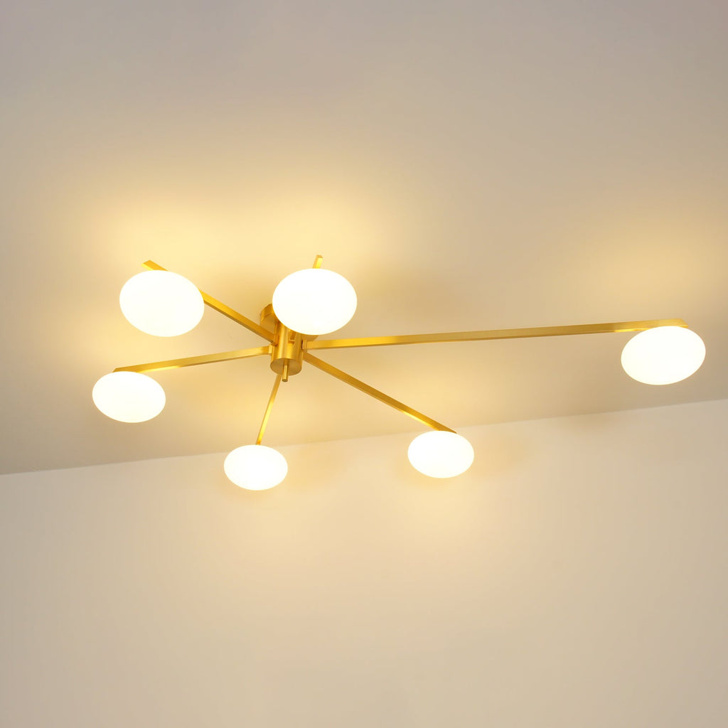 Jania Modern Glass Black Ceiling Light | ventumra