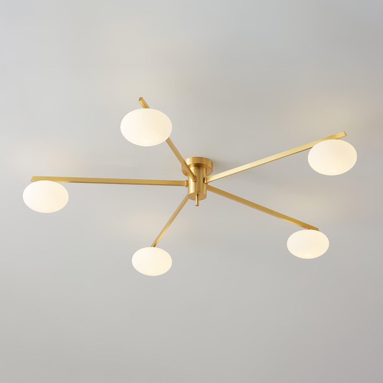 Jania Modern Glass Black Ceiling Light | ventumra