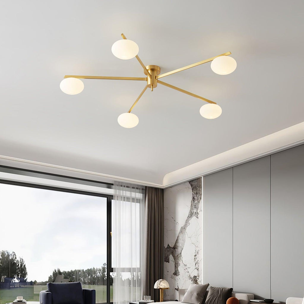 Jania Modern Glass Black Ceiling Light | ventumra