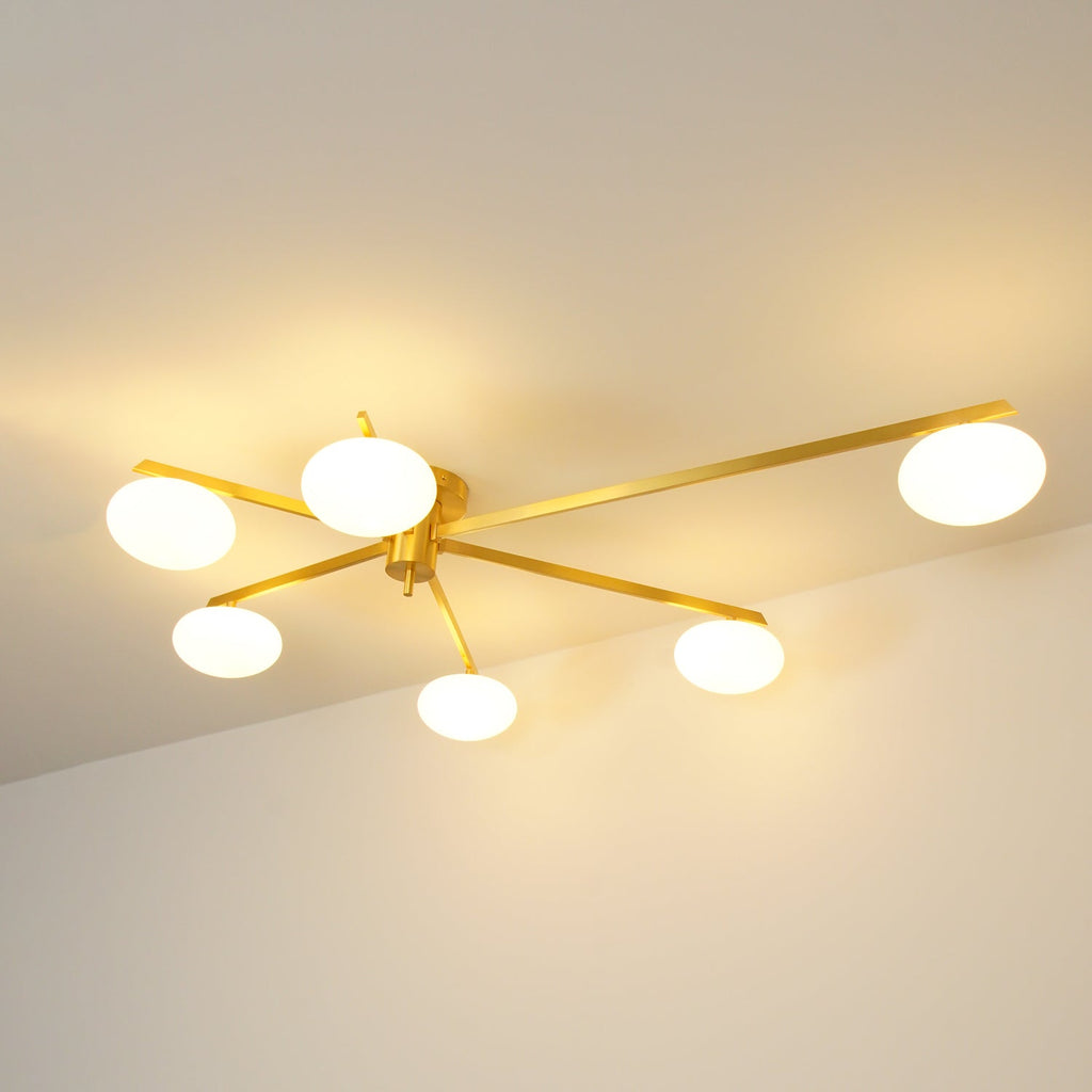 Jania Modern Glass Black Ceiling Light | ventumra