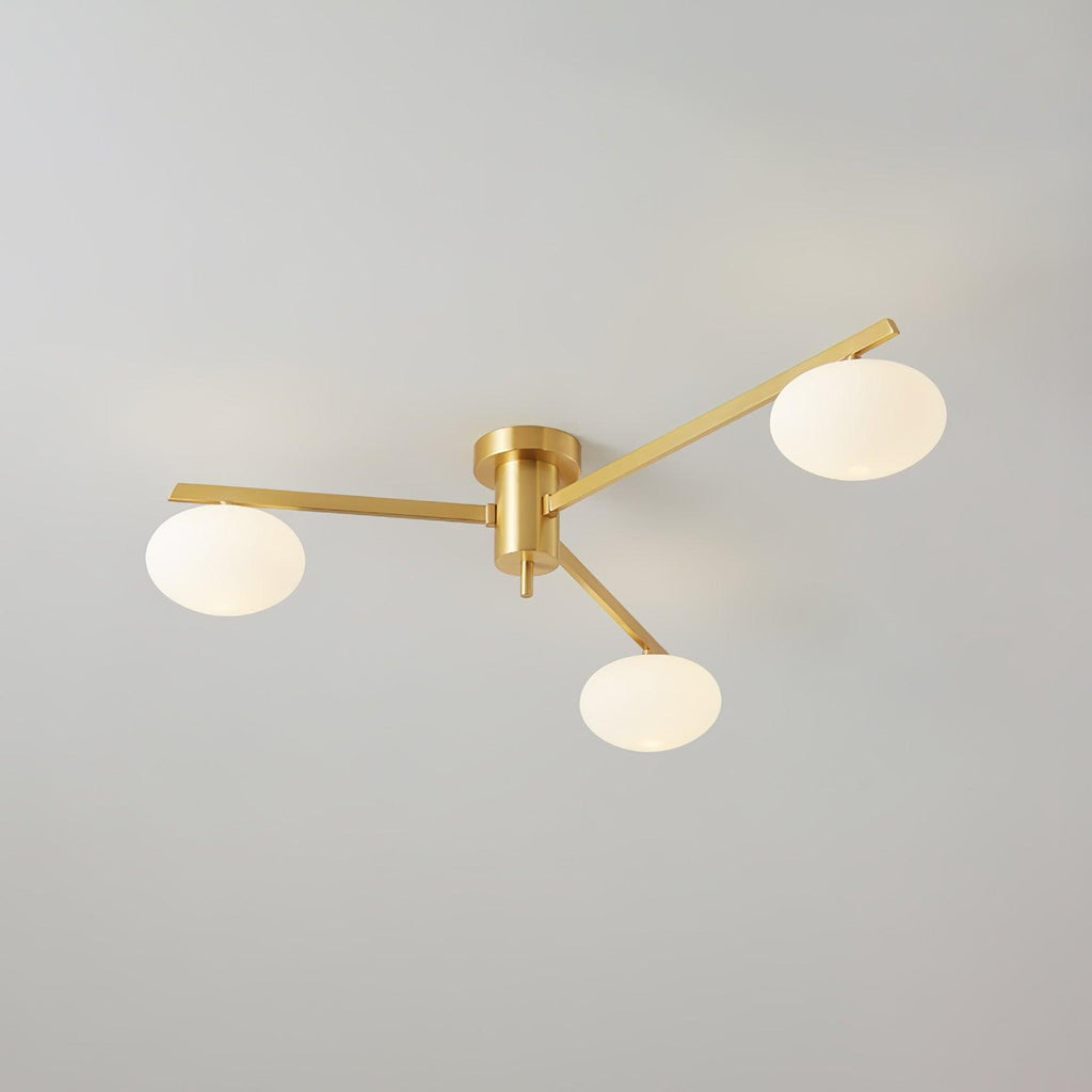 Jania Modern Glass Black Ceiling Light | ventumra