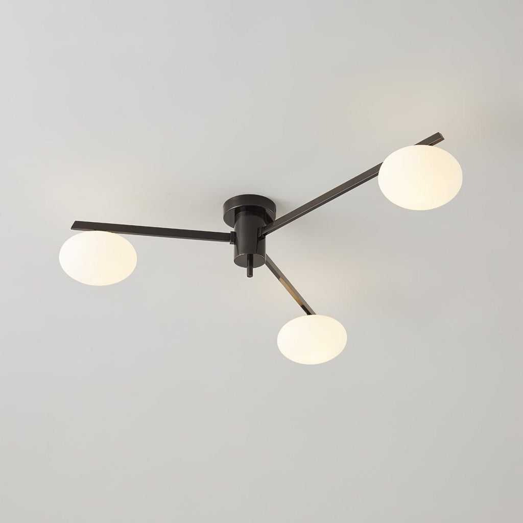 Jania Modern Glass Black Ceiling Light | ventumra