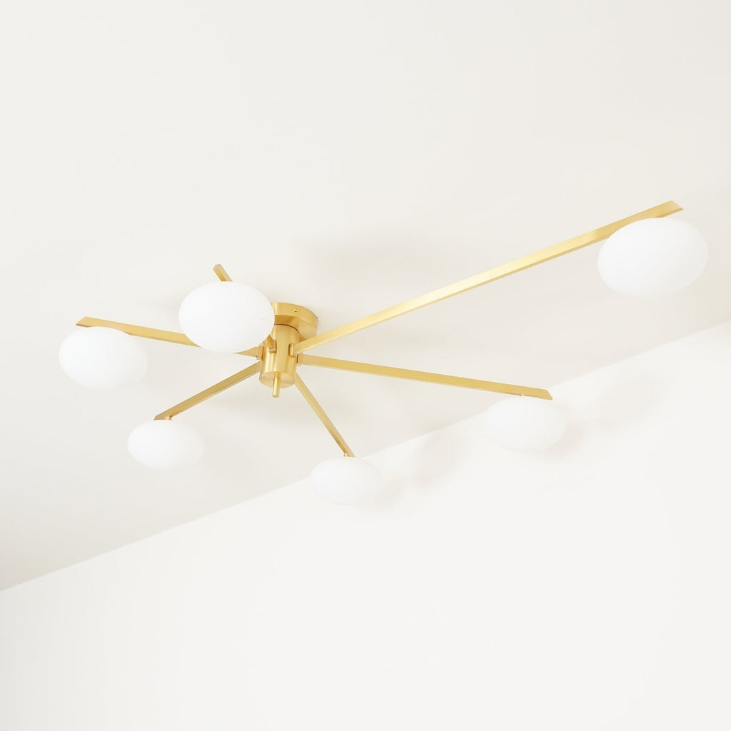 Jania Modern Glass Black Ceiling Light | ventumra
