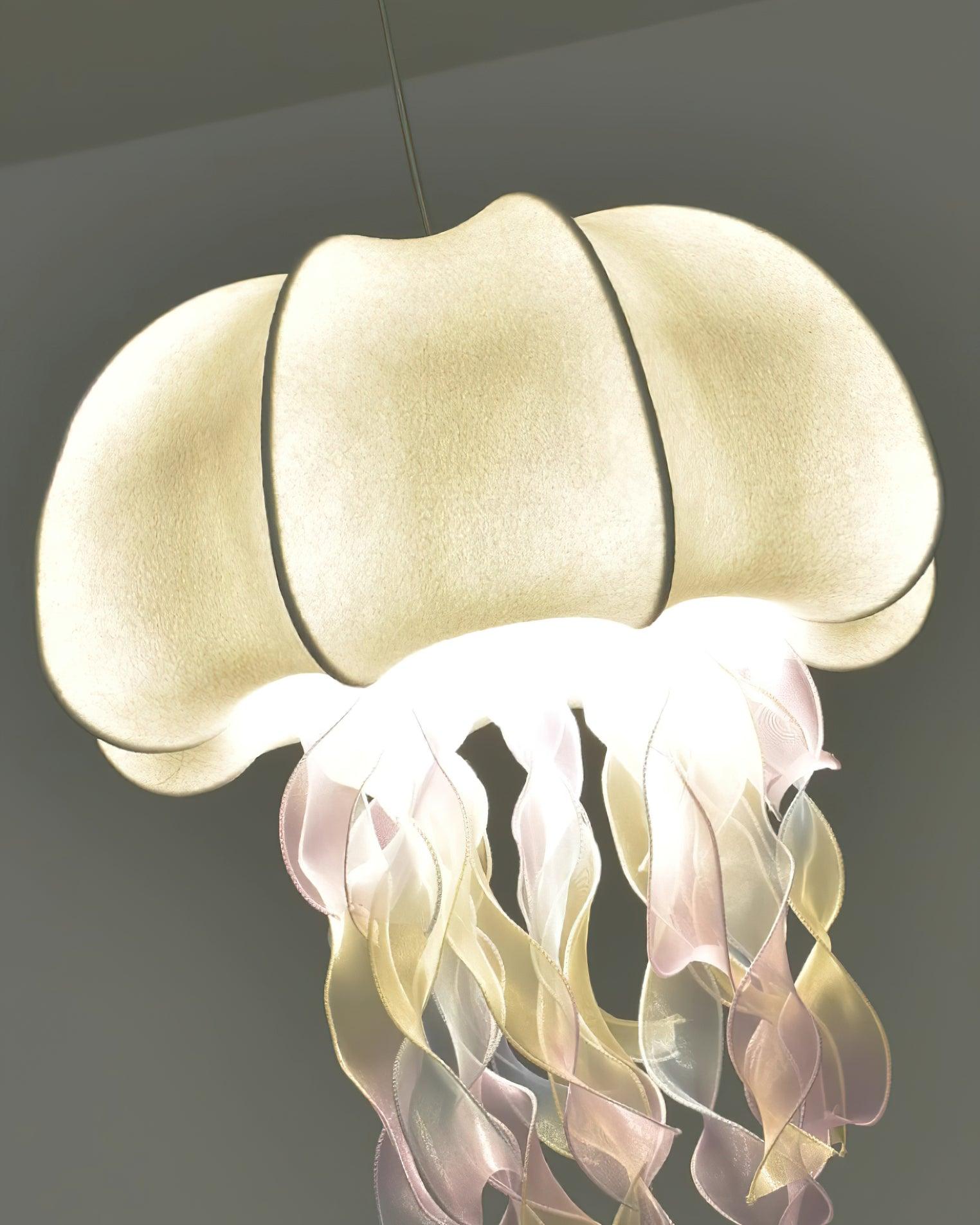 Jellyfish Pendant Light with Iridescent Ribbons | ventumra