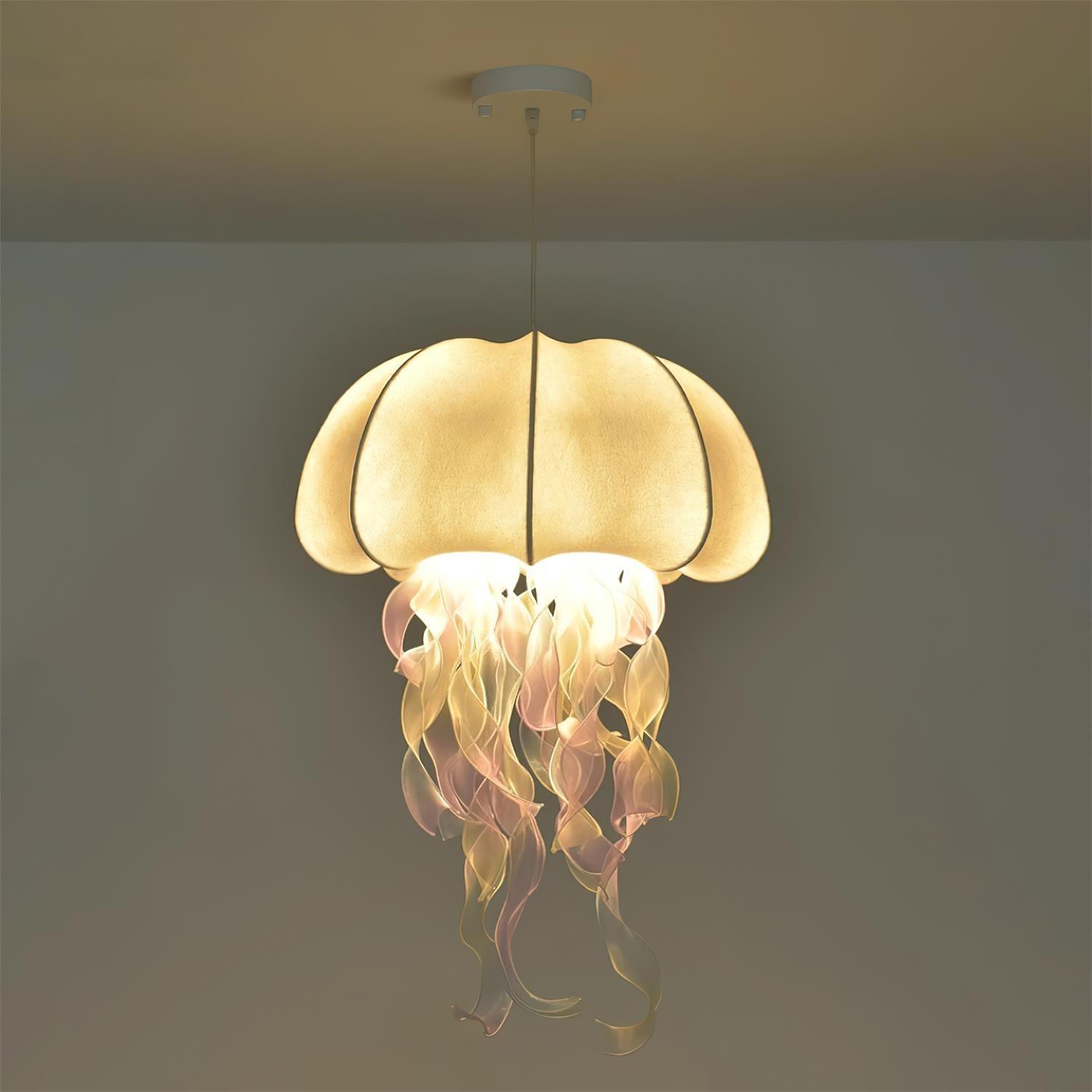 Jellyfish Pendant Light with Iridescent Ribbons | ventumra