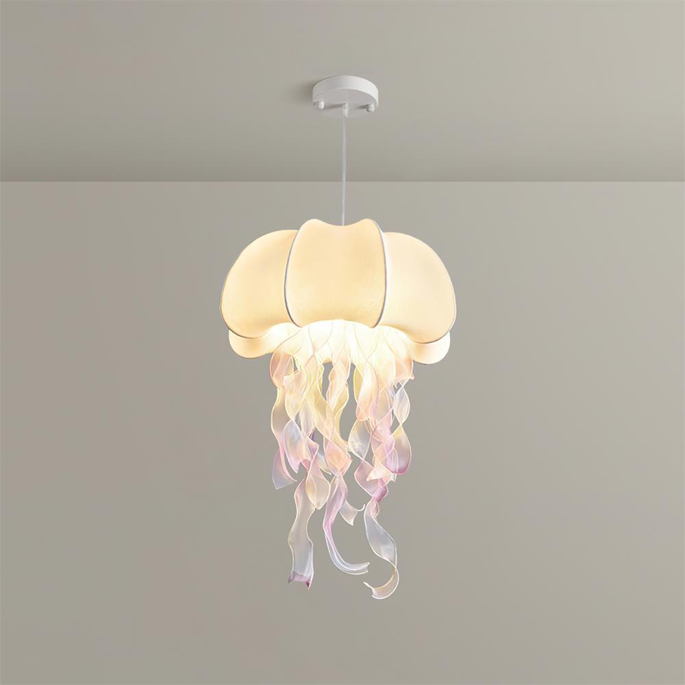 Jellyfish Pendant Light with Iridescent Ribbons | ventumra