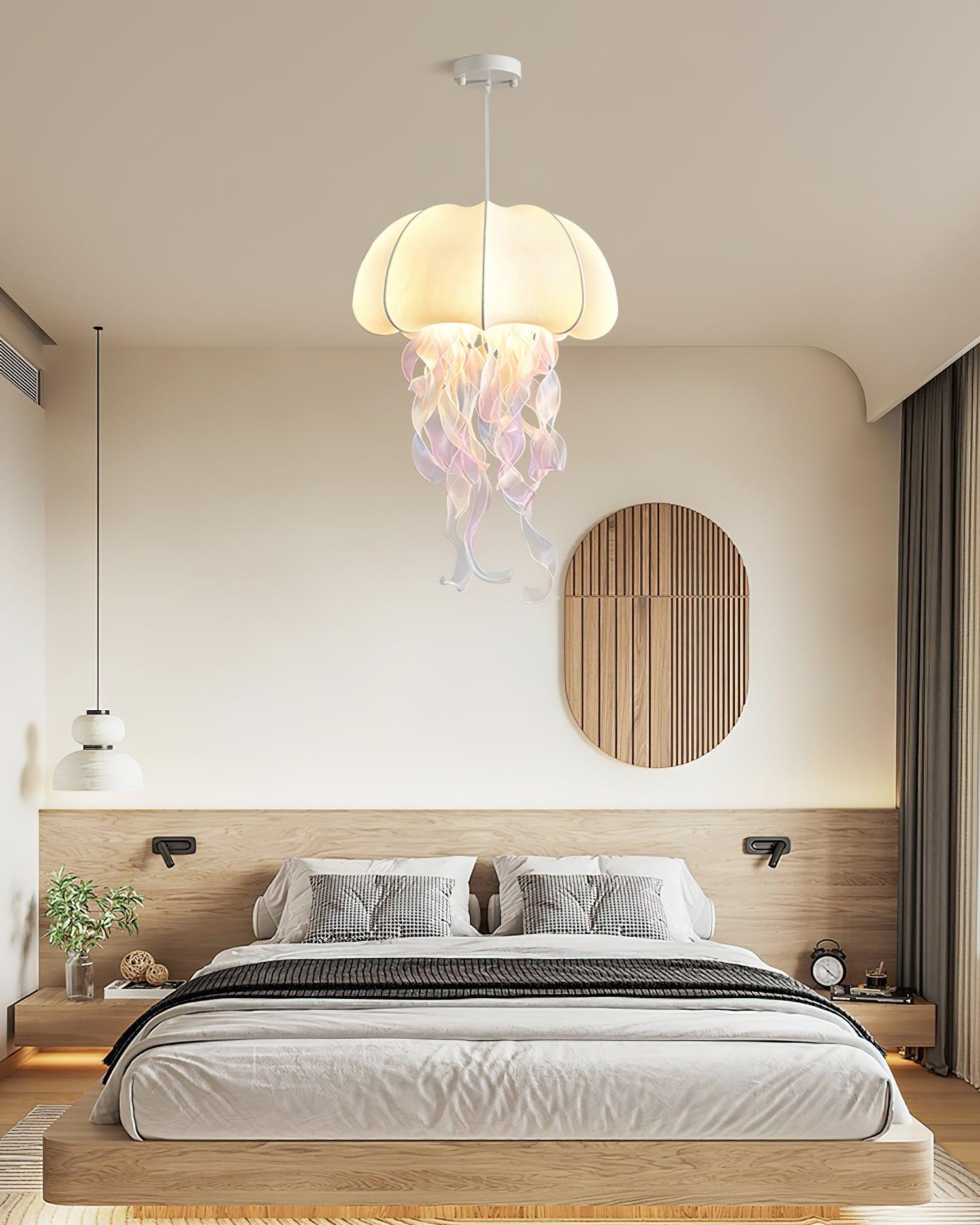 Jellyfish Pendant Light with Iridescent Ribbons | ventumra