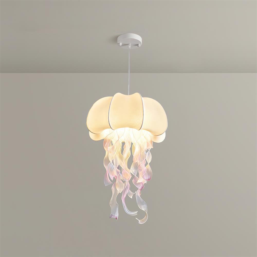 Jellyfish Pendant Light with Iridescent Ribbons | ventumra