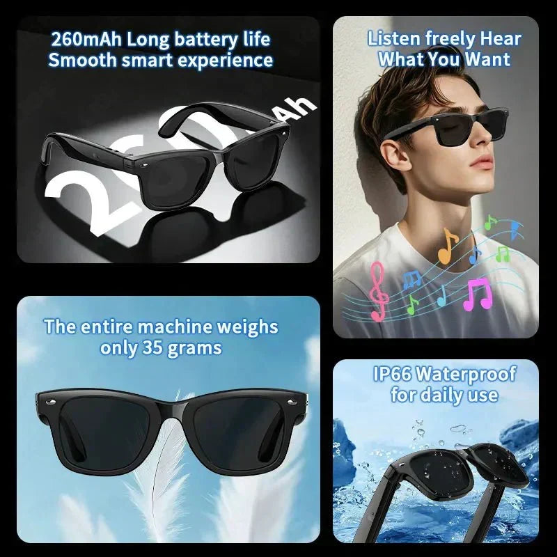 Gafas de sol fotográficas con IA AstroLens — Cámara de alta calidad y traducción de voz en tiempo real
