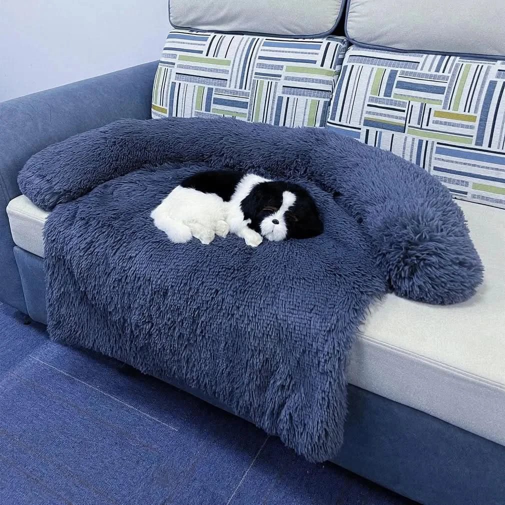 LuxePaws Manta acogedora de lujo para mascotas — Lavable a máquina, acolchado afelpado