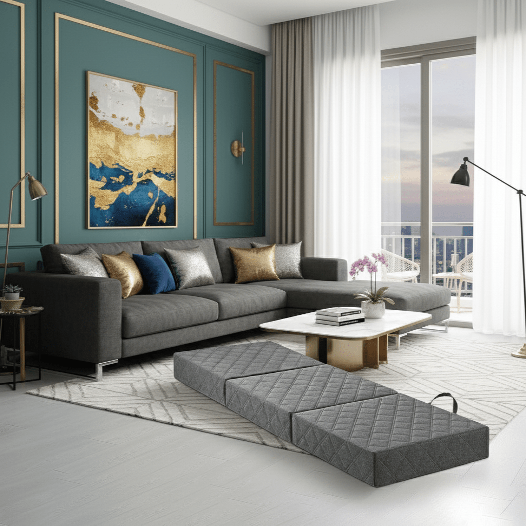 Foldable Multifunctional Mattress — Space-Saving Bed and Floor Seat