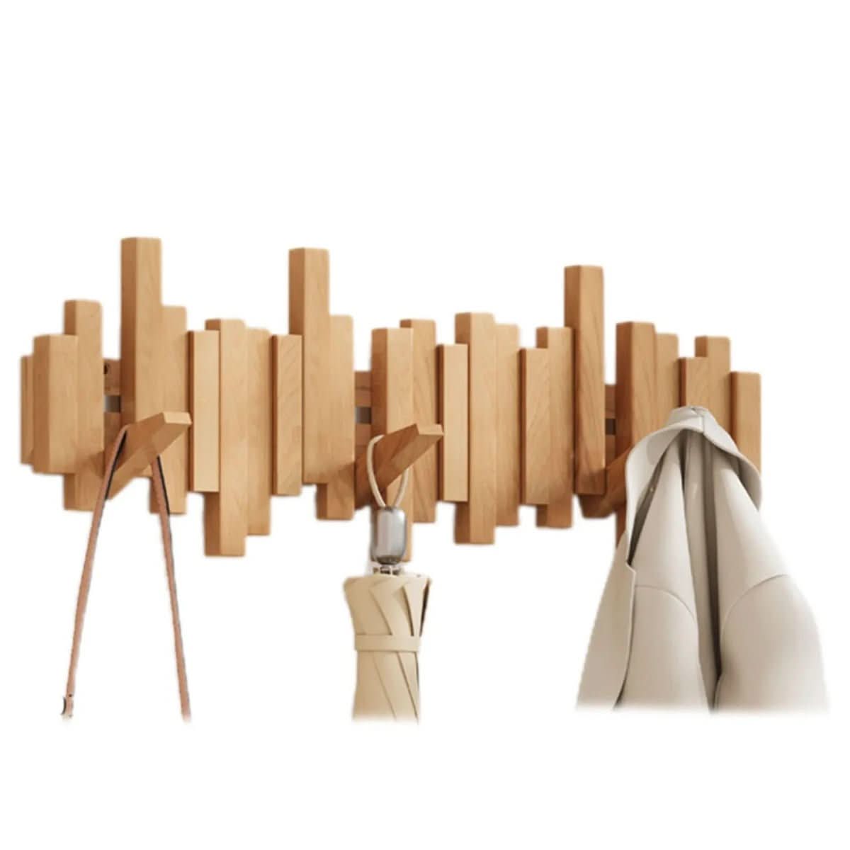 KeyLine Wall Rack — Piano Key Design, Walnut or Beech Wood