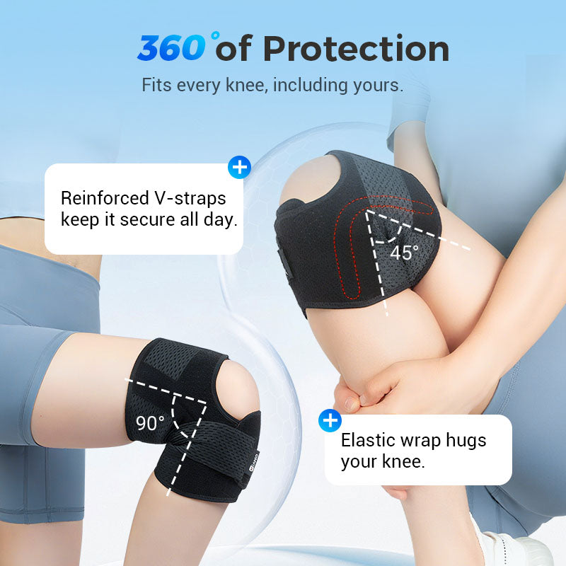 FlexiKnee Adjustable Knee Brace — Breathable Open Patella Support