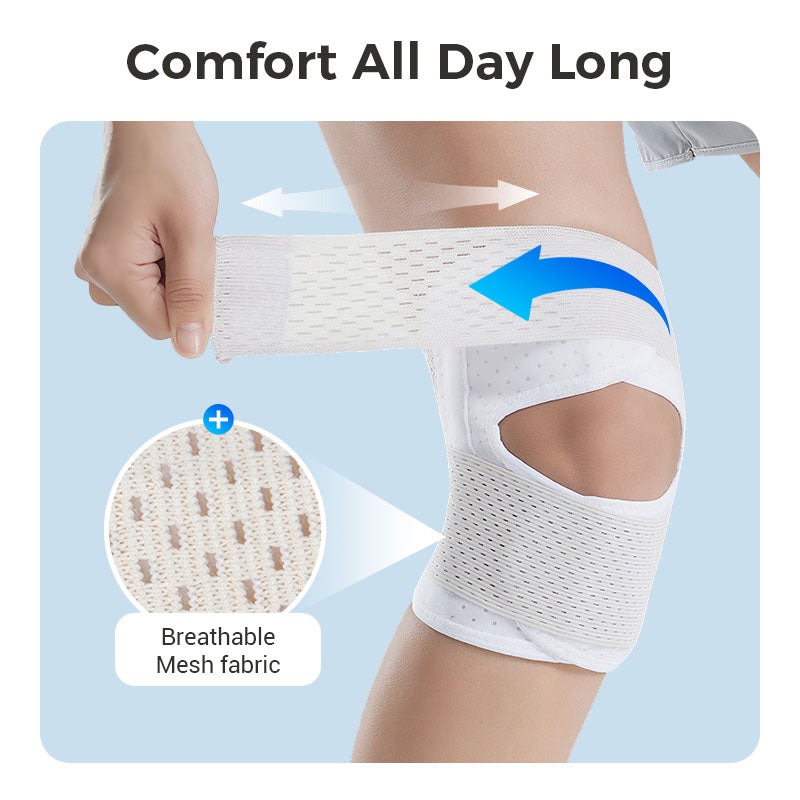 FlexiKnee Adjustable Knee Brace — Breathable Open Patella Support