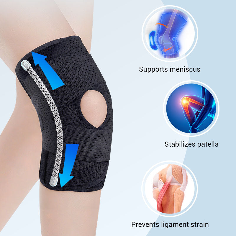 FlexiKnee Adjustable Knee Brace — Breathable Open Patella Support