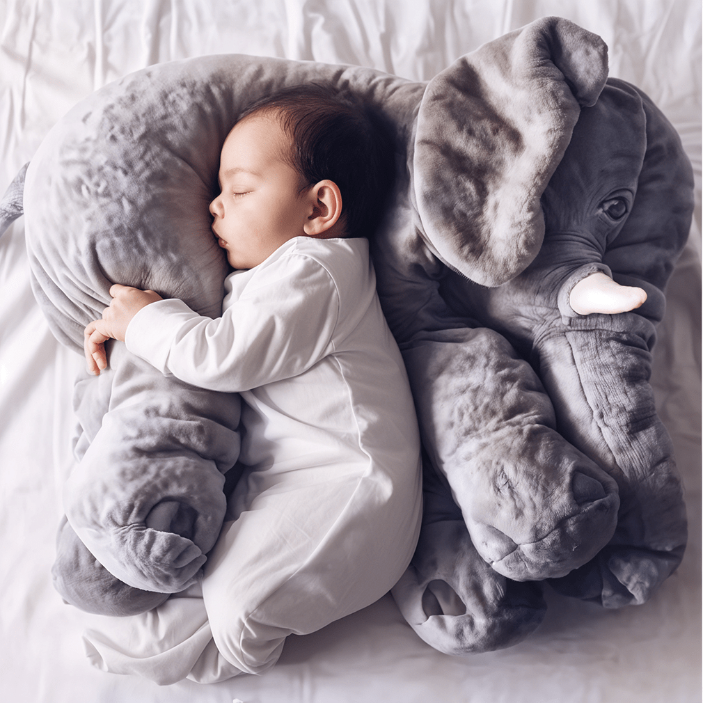 Knuffelbaar olifantenkussen voor kinderen — zachte knuffel