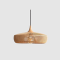 KyotoGlow Japandi Wood Pendant Light for Cozy Living Rooms