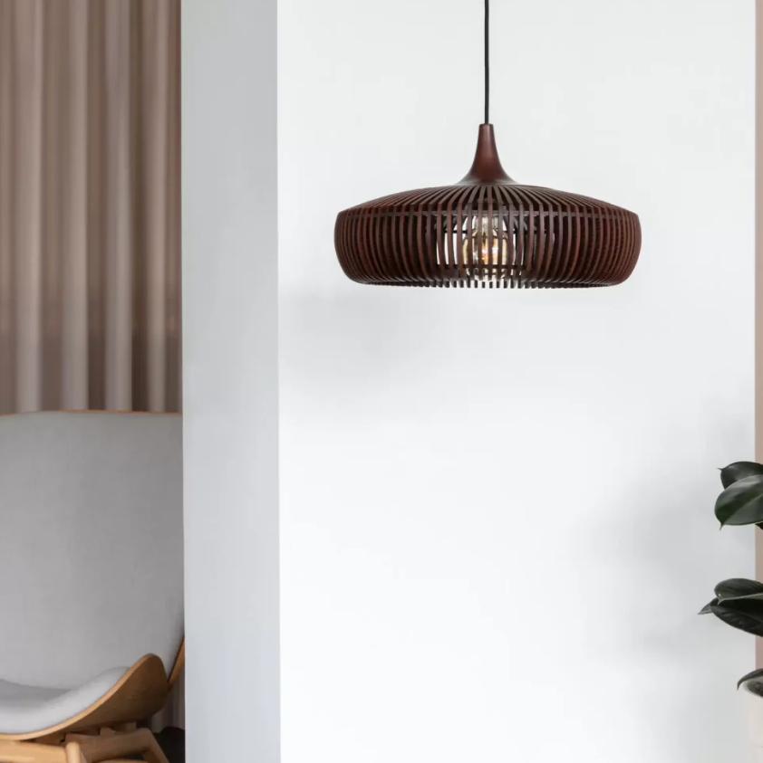 KyotoGlow Japandi Wood Pendant Light for Cozy Living Rooms