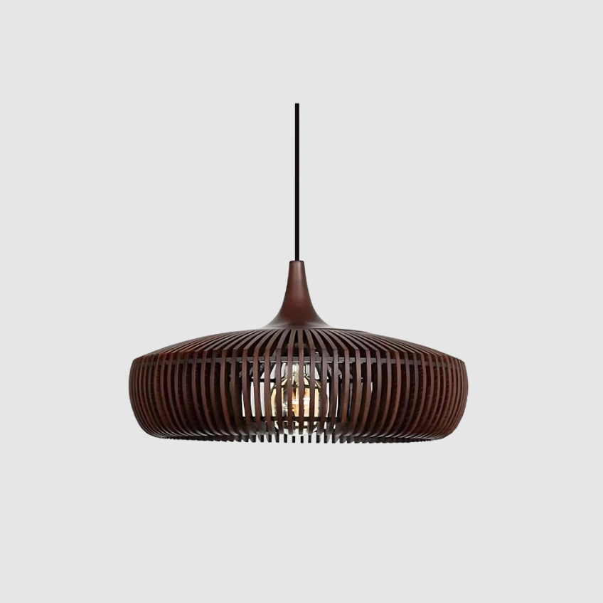 KyotoGlow Japandi Wood Pendant Light for Cozy Living Rooms