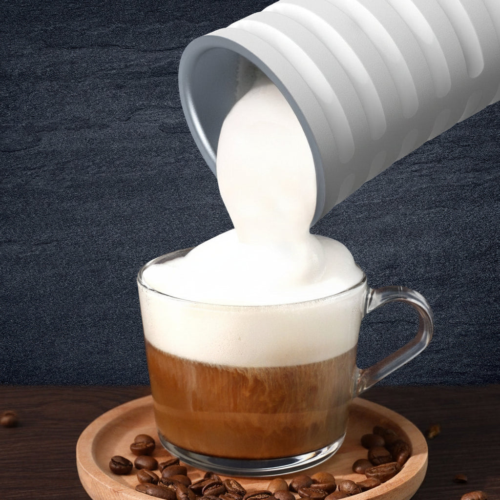 CafeSphere 4-In-1 Milk Frother and Steamer — Compact Four-Setting Countertop Appliance