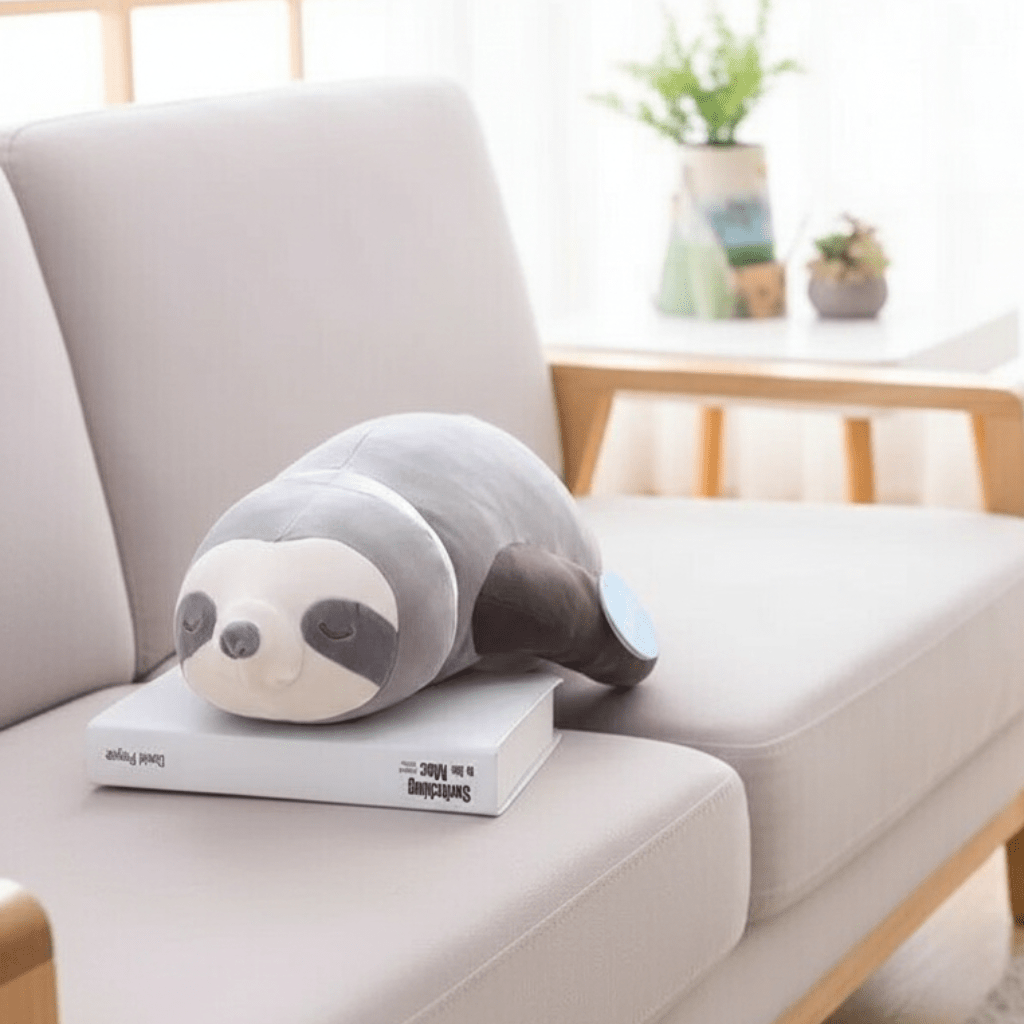 Peluche bradipo oversize DreamEase — Forma soffice e imbottita resistente allo schiacciamento