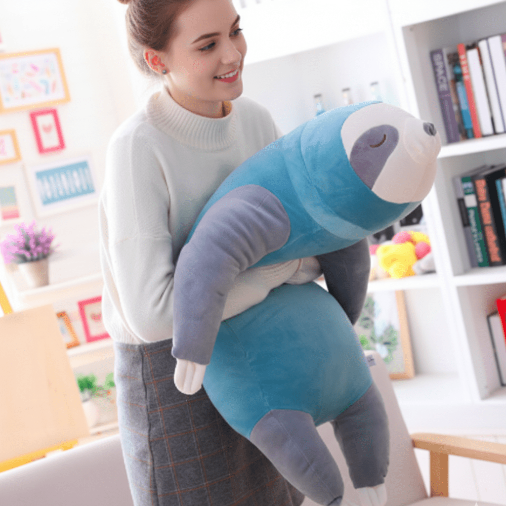 Peluche bradipo oversize DreamEase — Forma soffice e imbottita resistente allo schiacciamento