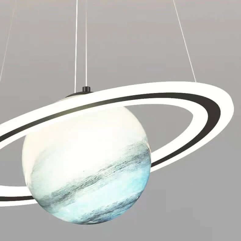 Cosmo Planet 悬挂式灯具——蓝色地球图案吊灯