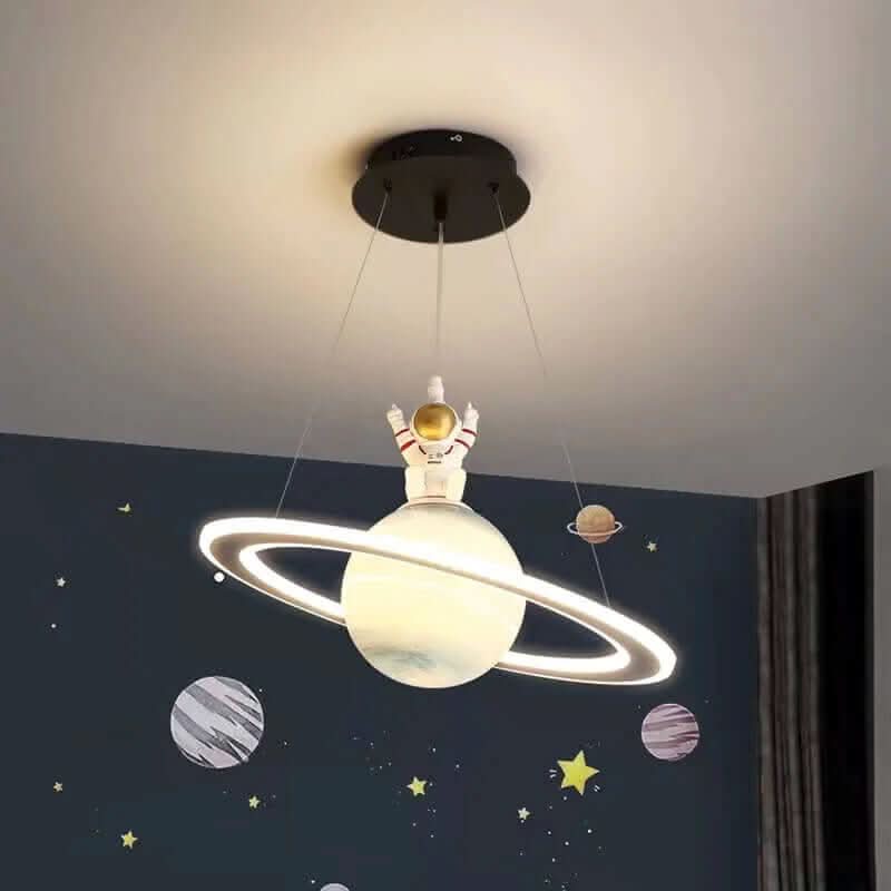 Cosmo Planet 悬挂式灯具——蓝色地球图案吊灯