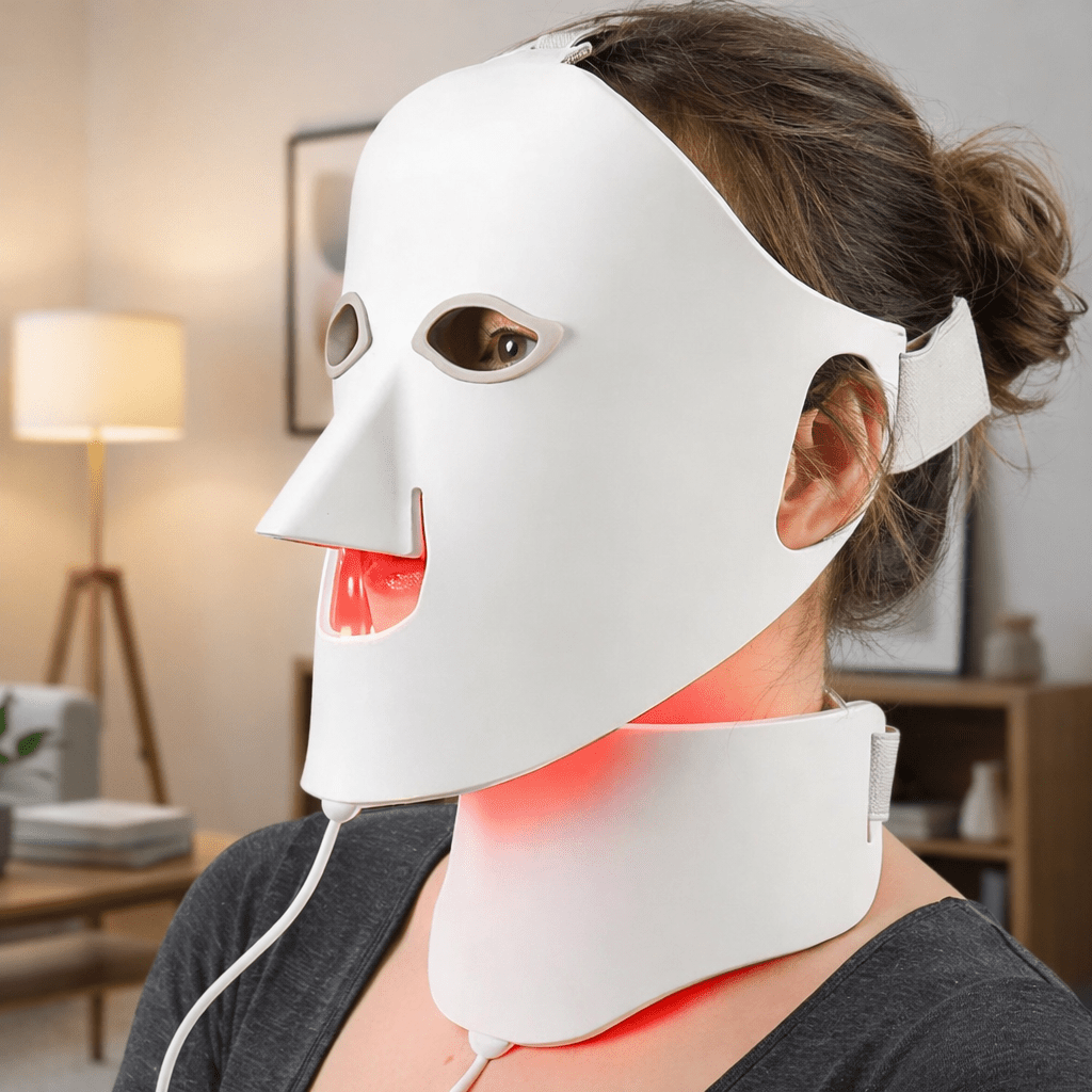 NovaDerm Light Dual-Zone LED Face and Neck Therapy Mask