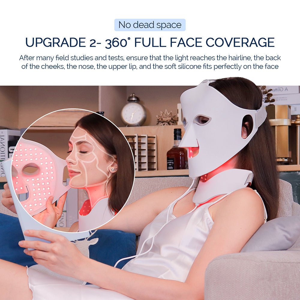 NovaDerm Light Dual-Zone LED Face and Neck Therapy Mask