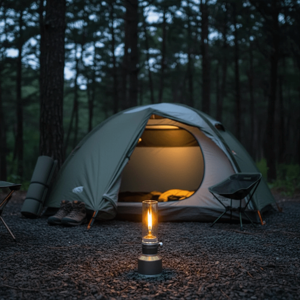 TrailGlow portabel butangaslykta — starkt justerbart ljus