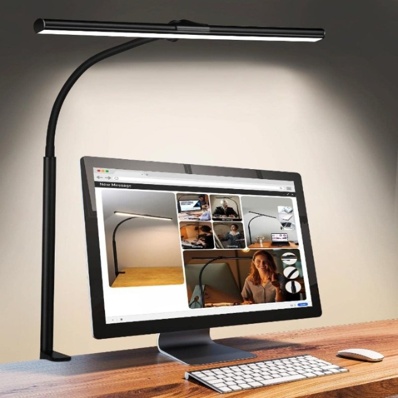 LumaGlow flexibele led-bureaulamp met zwanenhals — verblindingsvrije verlichting, compact ontwerp