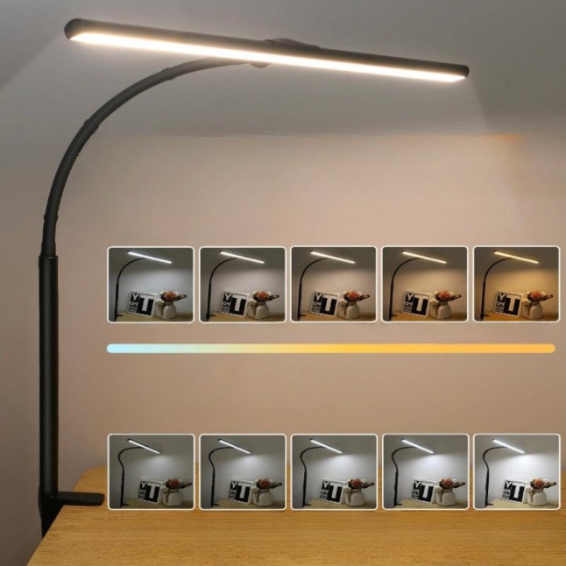 LumaGlow flexibele led-bureaulamp met zwanenhals — verblindingsvrije verlichting, compact ontwerp