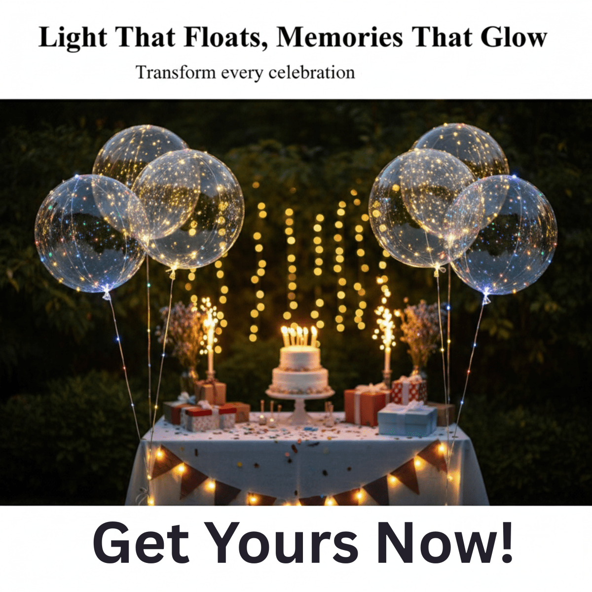 NovaGlow gjenbrukbare LED-ballonger til fest – batteridrevet 10-pakning