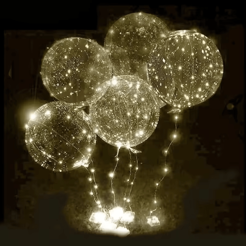 NovaGlow gjenbrukbare LED-ballonger til fest – batteridrevet 10-pakning