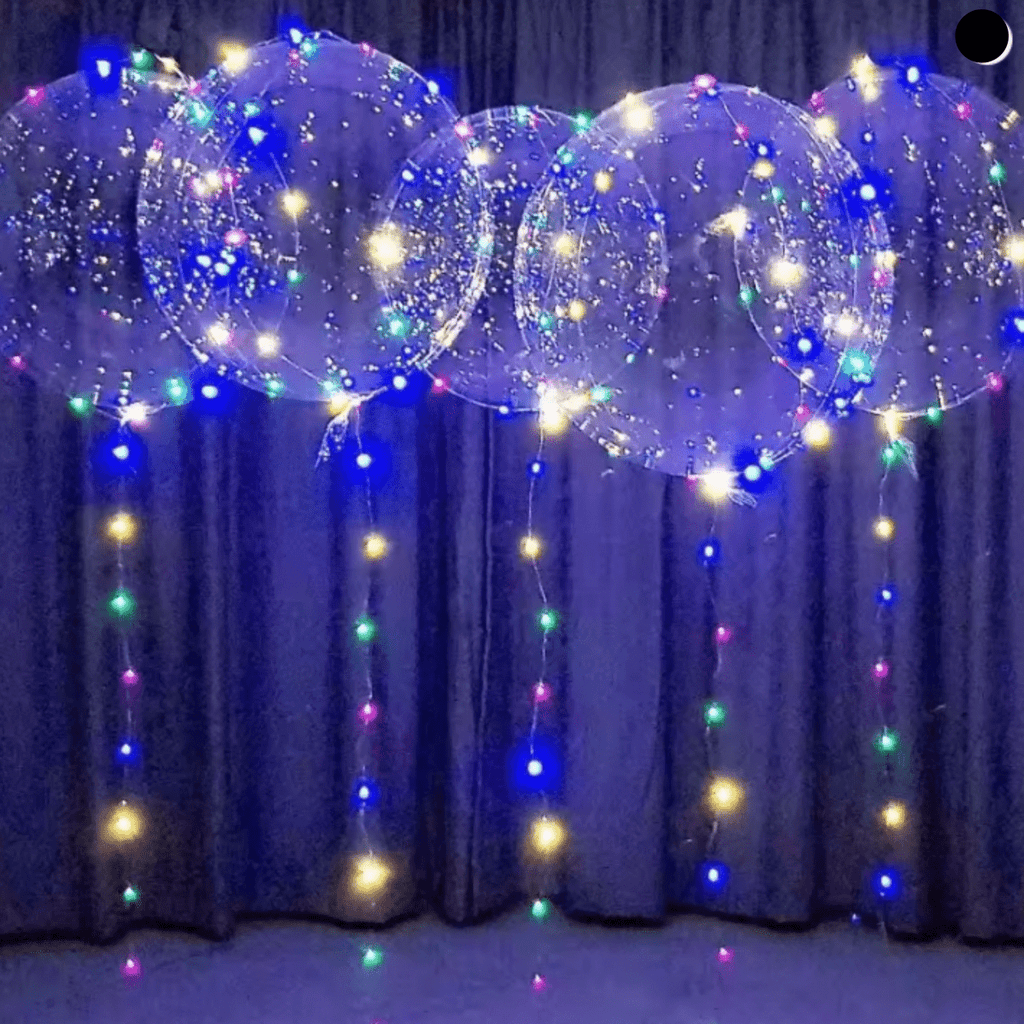 NovaGlow gjenbrukbare LED-ballonger til fest – batteridrevet 10-pakning