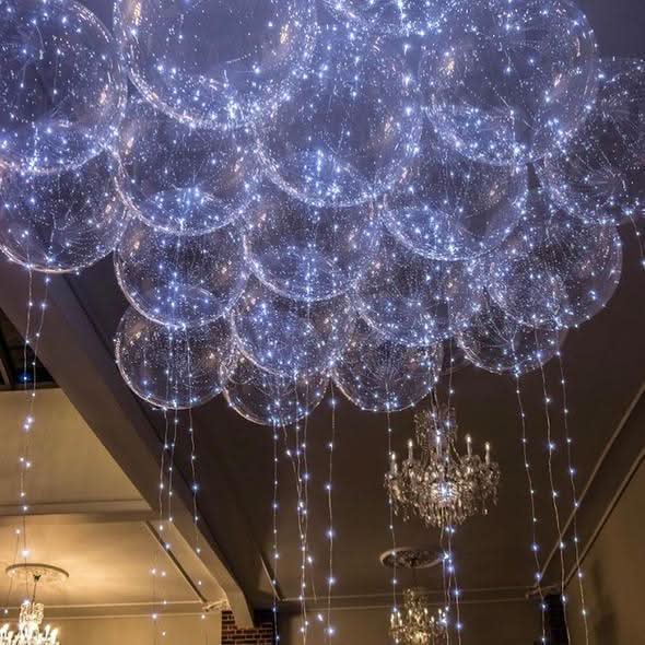 NovaGlow gjenbrukbare LED-ballonger til fest – batteridrevet 10-pakning