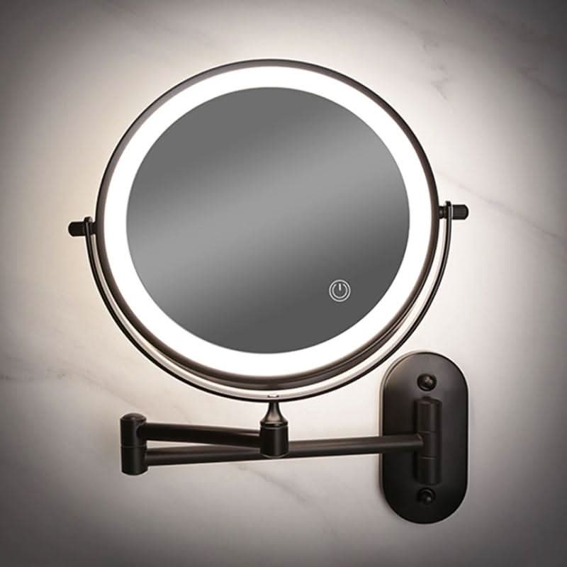 LumiView Cordless LED Magnifying Mirror — Adjustable Lighting, Rechargeable Battery