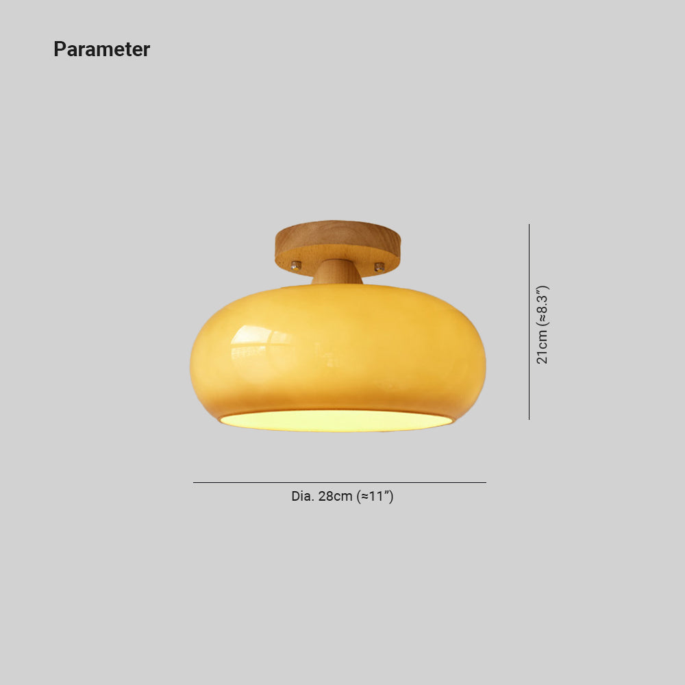 Charlotte plafondlamp voor directe montage, hout | ventumra
