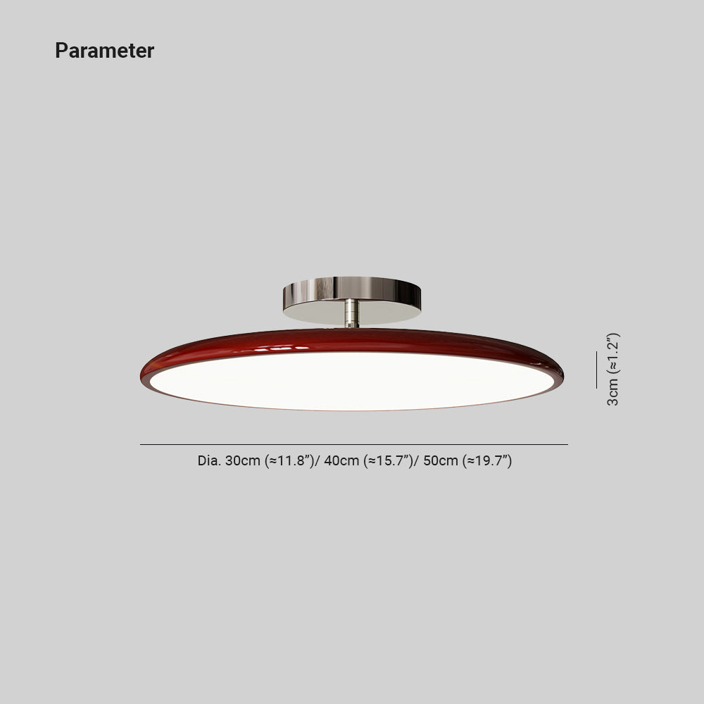 Valentina Vintage Flush Mount Ceiling Light Metal Red/White/Green LED Bedroom | ventumra