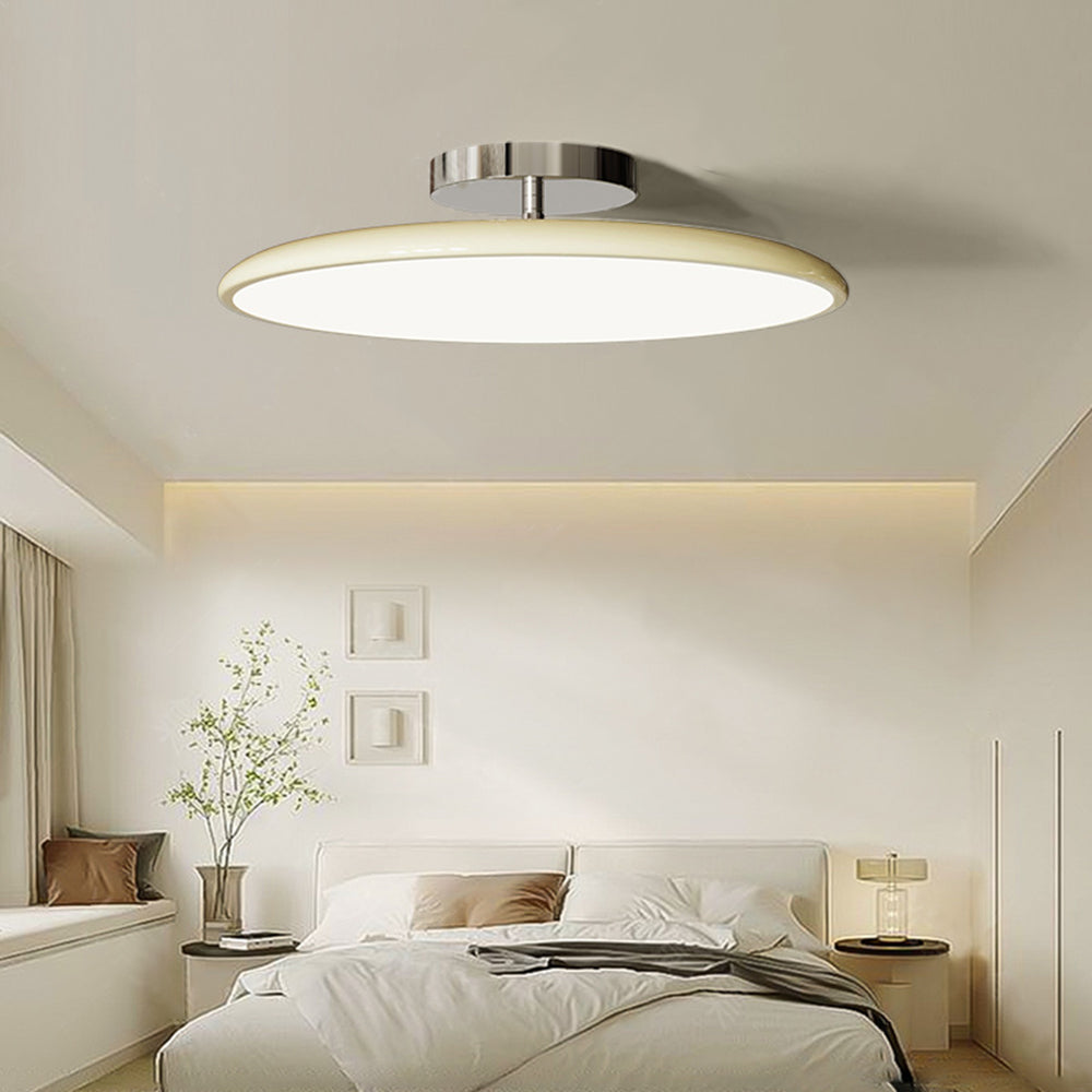 Valentina Vintage Flush Mount Ceiling Light Metal Red/White/Green LED Bedroom | ventumra
