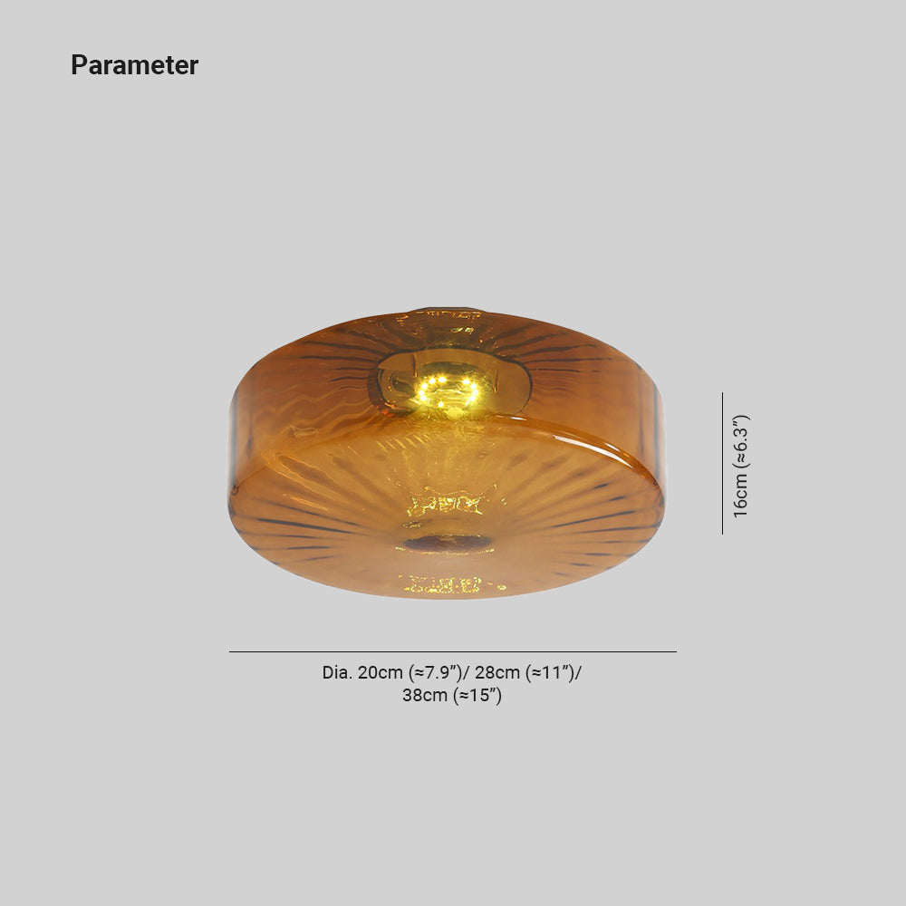 June  Amber Glass  Ceiling Light | ventumra