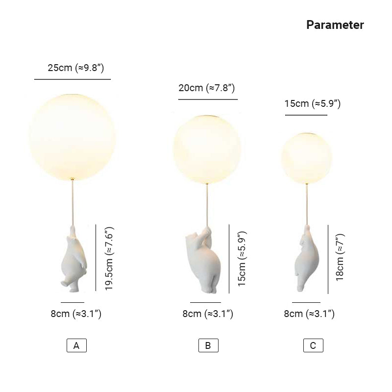 Bear Balloon Ceiling /Pendant Light | ventumra